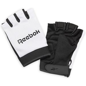 Reebok Classic Fingerless Gloves Lightweight Fitness & Weight Lifting Gloves for Training (Large, WHITE/BLACK)