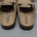 KIDMI Genuine Suede Clogs for Women Cork Footbed Sandals Leather Mules Potato Shoes with Arch Support Mocha 36 (Size 5.5)