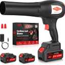 Leaf Blower Cordless with Battery and Charger, 1000,000 RPM, One-Touch Lock Mode, Lightweight Handheld Design, Blower for Patio Cleaning, car Blowing Water, Blowing Leaves and Dust (Black)