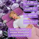PHYMAT Far Infrared Heating Pad for Back,Full Body Amethyst Heating Pad,Gemstone Amethyst Obsidian Crystal Mat,Enhanced Reki, Yoga and Meditation Bio Mats(59x24inch)