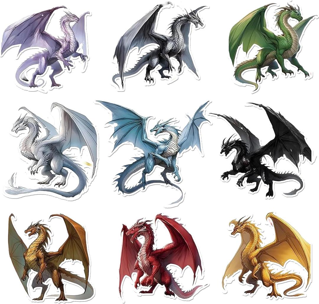 Pre-Assembled Dragon Party Decorations  2 Pre-Strung Dragon Banners & 9 Dragon Swirl Spirals with 9 Realistic Designs for Wall, Door & Ceiling