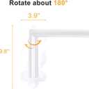 Swing Arm Curtain Rod, White, 47'' Long