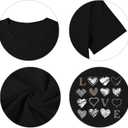 Valentine Day Shirt Women Leopard Love Heart Print T-Shirt Teachers Valentines Short Sleeve Tee Tops (Medium, Black)