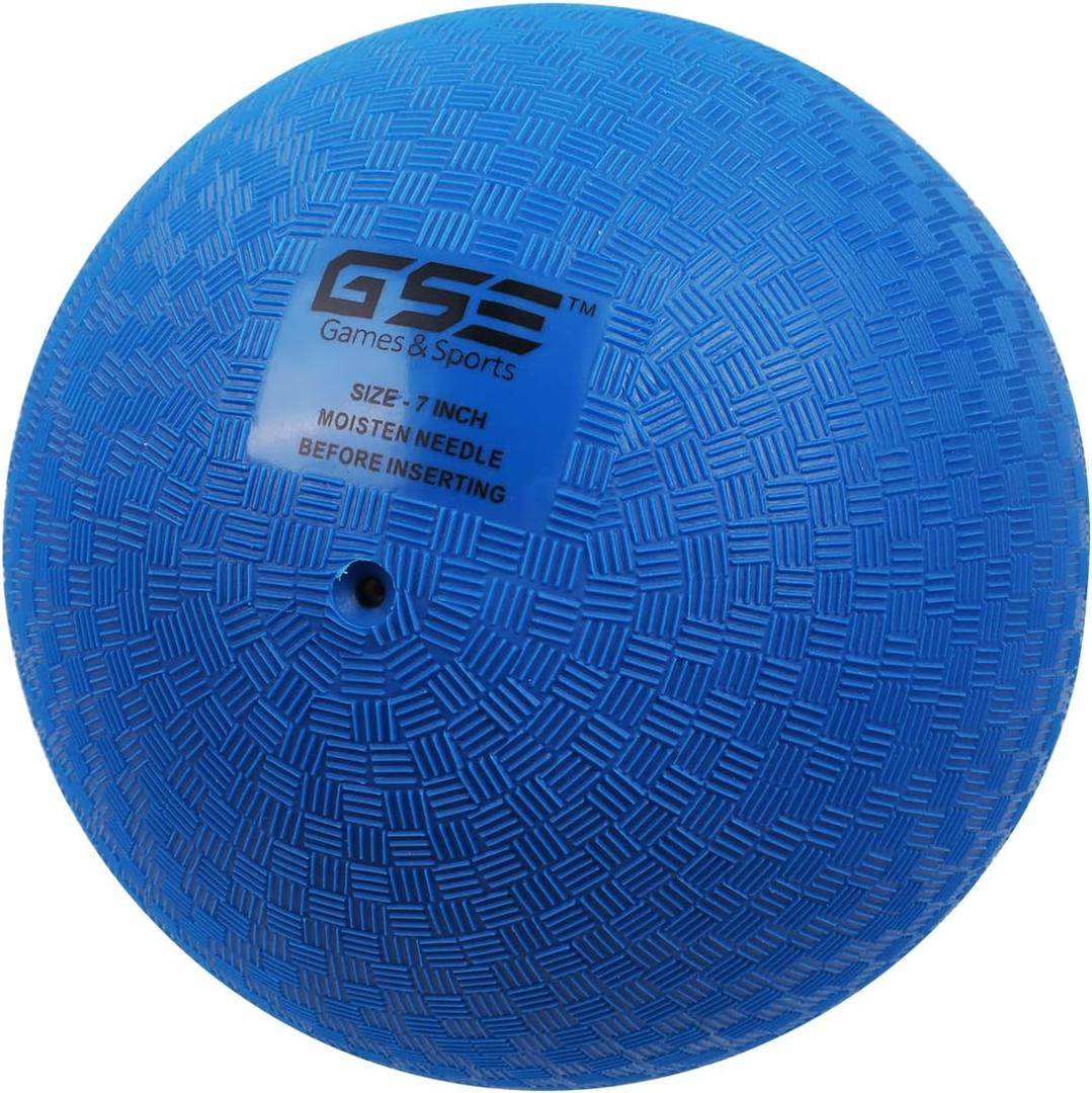 GSE Games & Sports Expert 5"/7"/8.5"/10" Inflatable Playground Ball, Kickball, Bouncy Dodge Ball, Handball for Kid/Adult, Perfect for Recess Ball Games, Gym, Yoga Exercises, Schools Sports Activities (Blue)
