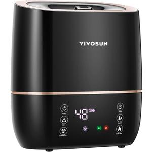 VIVOSUN 2-in-1 Warm and Cool Mist Humidifier, 5L Indoor Ultrasonic Air Humidifier with Essential Oil Tray for Bedrooms, Plants, Offices and Babies