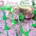 Ycitusi Witch Theme Party Decorations, Witch Hat Crown Rain Curtain, Pink and Green Waterproof Tablecloth for Wicked Party Decorations, Pink Green Birthday Party Supplies, 3PCS