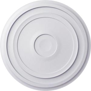Ekena Millwork CM24RE Traditional Reece Ceiling Medallion, 24 3/8"OD x 1 1/8"P (Fits Canopies up to 5 7/8"), Factory Primed