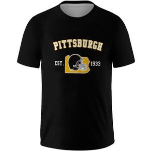 Men's Football Shirts Short Sleeve City Map Helmet T-Shirt Team Color Game Day Apparel Fans Gift S-2XL