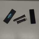 Leather Watch Bands Compatible with Apple Watch 49mm 46mm 45mm 44mm 42mm 41mm 40mm 38mm, Top Grain Leather Replacement Straps for iWatch Series 11 10 9 8 7 6 5 4 3 2 1 SE3/2/1 Ultra3/2/1 (Black Leather (Silver Hardware))