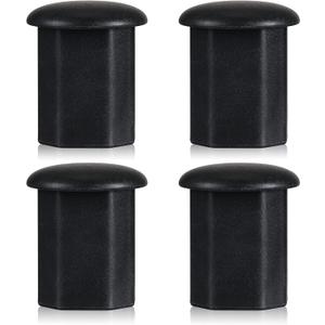 4 Pieces Lacrosse Tape Saver Butt End Plastic Lacrosse End Caps Hockey Stick Supplies, Black