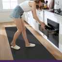 DEXI Kitchen Floor Mats Cushioned Anti Fatigue, 23x94, Large Long Standing Runner Rug Waterproof, Comfort Memory Foam Padded for Front Sink Laundry, Black