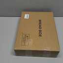 GHWIE Double Layer Bamboo Bread Box for Kitchen Counter,Large Capacity Bread Storage Bin,Bread Container with Acrylic Wavy Door Panel (Brown, Medium)