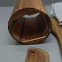 12 PCS Acacia Wooden Spoons for Cooking - Heat-Resistant, Comfort Grip,Easy to Clean, Non-stick Friendly - Kitchen Utensil Set with Holder, Spoon Rest & 6 Hooks, Ideal for Gifting