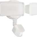 UME 19W LED Security Lights Motion Sensor Light Outdoor, 2000LM Motion Flood Light, 5000K, IP65 Waterproof, 2 Adjustable Head Motion Detector Security Light for Exterior,Outside,Garage,Yard(White) (1pack)