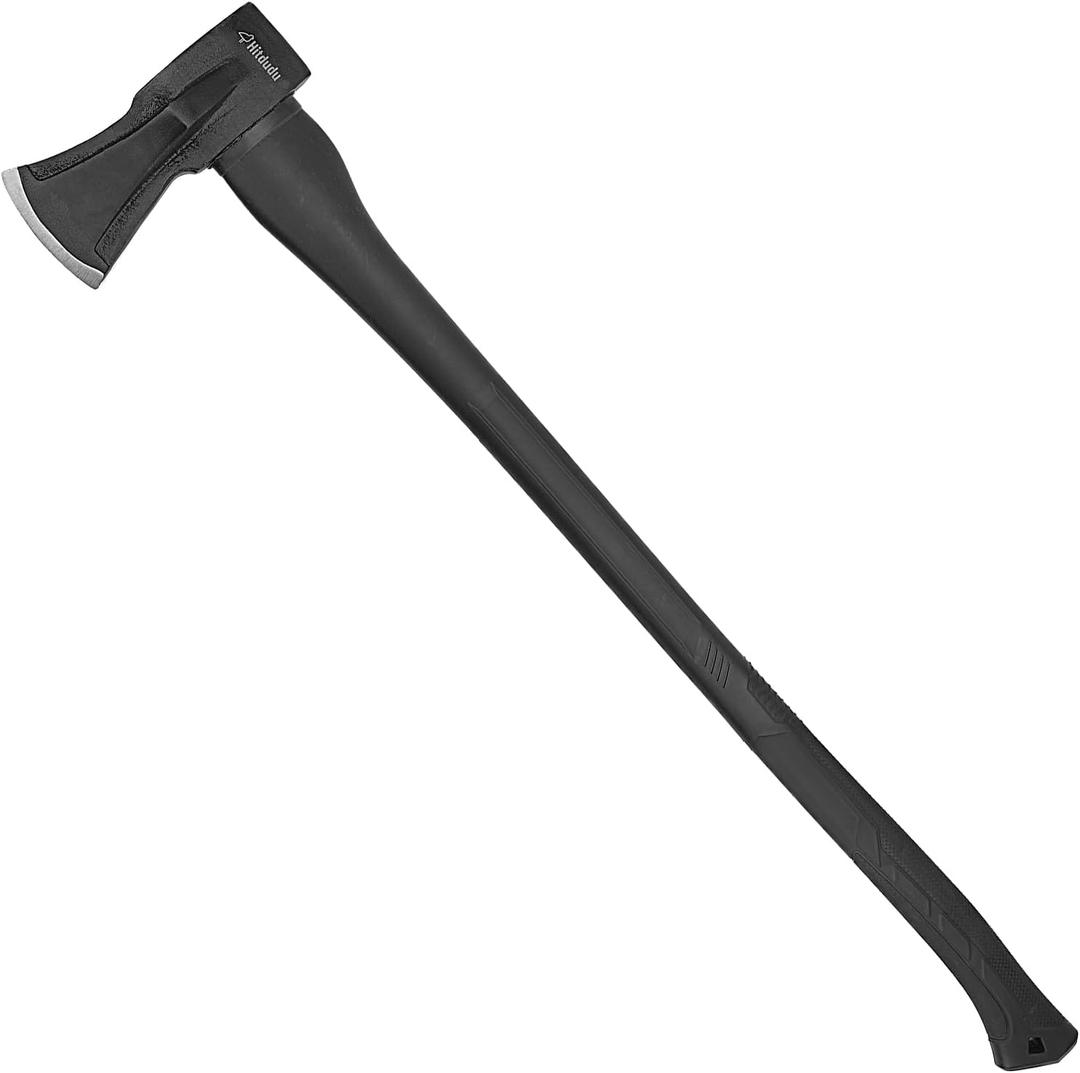 36" Splitting Maul, 6.8Lbs Chopping Splitting Axe for Firewood Splitting, Forged Carbon Steel Heavy Duty Maul, Fiberglass Shock Reduction Handle with Anti-Slip Rubber Grip