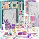 2-Pack DIY Journal Kit for Girls - Birthday Easter Gifts for Girls 8 9 10 11 12 13 14 Years Old - Arts & Crafts for Teen Girl Gifts Trendy Stuff - Scrapbook & Diary Supplies Toys Set