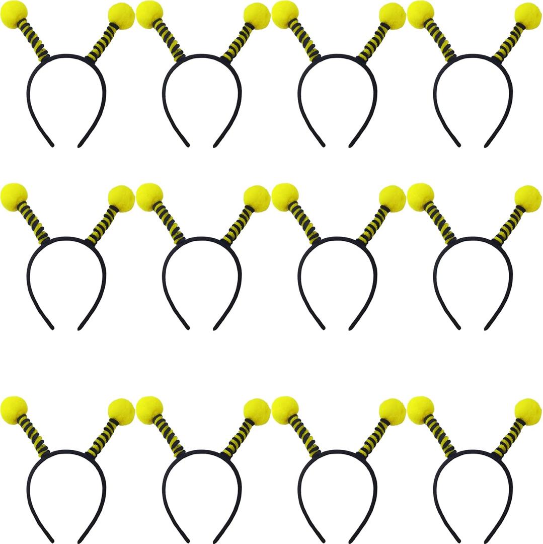 12PCS Bee Tentacle Headbands Bee Hair Bands Hair Hoop for Women Girls Halloween Christmas Party Supplies
