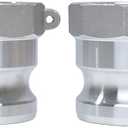 2 pcs Aluminum cam lock fittings (3" Part A) cam groove hose fitting camlock fittings, Male Adapter Female NPT Thread camlock fitting (3)