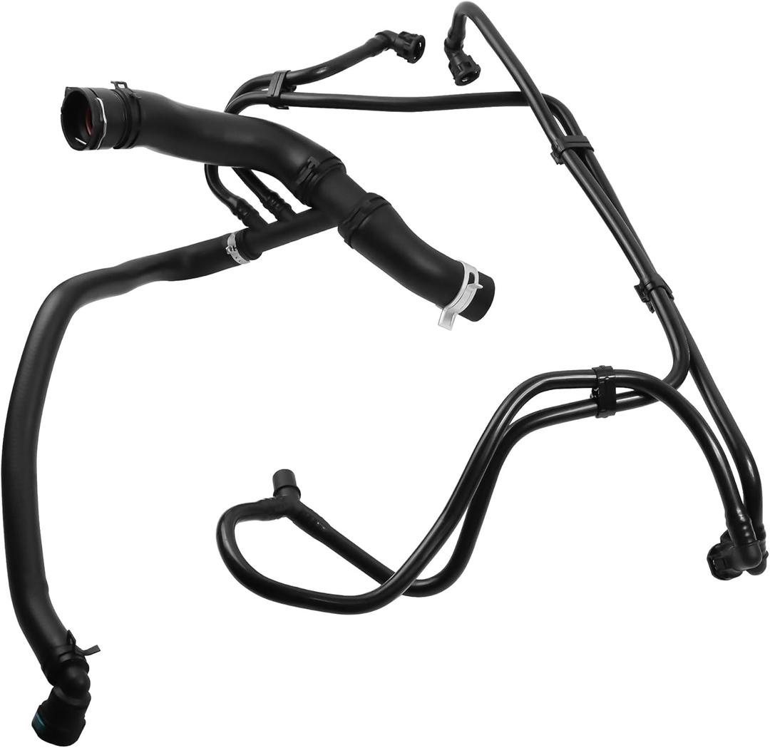LR034637 Upper Supercharger Coolant Hose for Land Rover LR4 HSE Sport 3.0L 2014-2016 Rubber Black Good Sealing