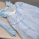 Princess Dress Up Clothes, Syncs with Music, App-Control, RGB LED Light Up Princess Dress for Girls with Accessories, Size 120