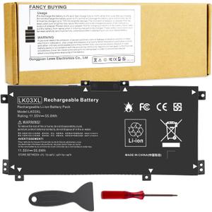 LK03XL L09281-855 916814-855 Battery for HP Envy X360 Convertible 17m-ae0xx 17-bw 17m-ae111dx 916368-421 l09281-855 916814-855 15m-bp1xx 15m-cn0xxx 15-cn0xxx 15m-cp0xxx 15m-cn0012dx 15m-cn0011dx