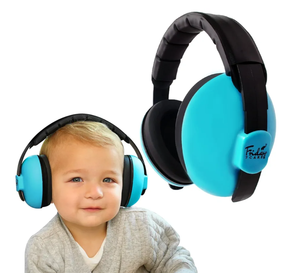 Baby Headphones - Baby Ear Protection, Noise Cancelling Headphones with Adjustable Headband for Ages 0-24 Months, Blue