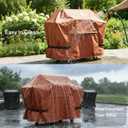 NettyPro Grill Cover for Outdoor Grill 60 inch Waterproof Heavy Duty Gas BBQ Cover for Outside Weber, Char-Broil, Brinkmann, Jenn Air, Nexgrill 3-4 Burners Barbecue, Brown