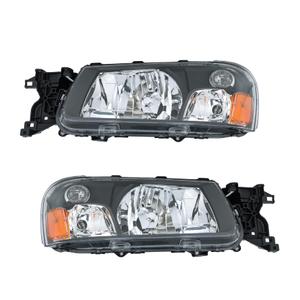 WFLNHB 2PCS Driver and Passenger Side Headlight Assembly Replacement for Subaru Forester 2003-2004 Headlights Halogen Projector Black