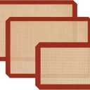 Silicone Baking Mats, 3 Pack Non-Stick Mats for Baking, Silicone Baking Mats Cookie Sheet, Easy Clean & Reusable Oven Baking Sheet for Making Cookies, Macaroons, Bread