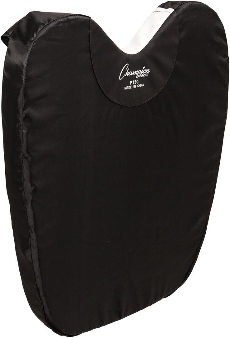 Champion Sports Umpire Exterior Body Chest Protector Pad With Y-Strap - Adjustable Comfort Fit Exterior Chest Protector,Black