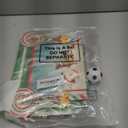 Sotiff 2 Sets/12 Pcs Christmas Doll Accessories Set Include Sports Suit Mini Wooden Soccer Background Board Sports Clothes Soccer Field Set for Xmas Party