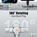 60W USB C to USB C Cable 10FT,180°Rotation Long USB C Cable Fast Charging, Nylon Braided Type C Charger Cord for iPhone 17/16/15,MacBook,iPad,Samsung ﻿