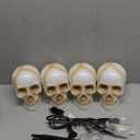 Halloween Ghost Pathway Lights, 7Ft Ghost Pathway Decoration Lights with 4 Clear C7 LED Bulbs, Ghost Pathway Extendable Pathway String Light for Halloween Holiday Outdoor Pathway Garden Walkway Decor