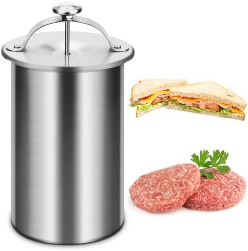 Stainless Steel Deli Meat Press Mold for Deli Meats for Making Homemade Deli Meat Maker Such As Used to Make Ham,Luncheon Meat,and Other Meat Products,Convenient and Healthy (1PCS)