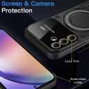 Case for Samsung Galaxy A54 5G with Ring Kickstand, Lens All-Inclusive Protection Military Grade Drop Shockproof Anti-Scratch Armor Cover Case for Samsung Galaxy A54 5G YD-Black