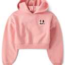 The Children's Place,Girls,Active Long Sleeve Hooded Sweatshirt,Pink Kiss,X-Large, 14