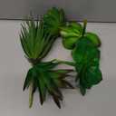 5 Pcs Faux Succulents Set,Realistic Large Fake Succulents,Artificial Hanging Ornaments Fleshed Plant Textured for Home Garden Wedding Party Decoration (Green)
