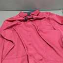 J.VER Dress Shirts for Men Contrast Collar Casual Button Down Shirt Long Sleeve Wedding Party Stylish Tops Hot Pink Large, Size L