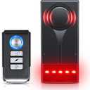 Car Anti-Theft Vibration Alarm, ELECTOP 108dB Automobile Vibration Sound & Light Alarm, Wireless Remote Car Alert Vehicle Security Alert System Automotive Warning Interior Safety Red Light