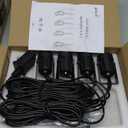 Svater 4 Pack Landscape Lighting Low Voltage,Outdoor Spotlights with Transformer, Plug in LED Spot Lights for Yard, Backyard,House 12V 3000K Warm White, IP65 Waterproof