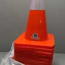 12 Pack 18" Traffic Cones Safety Road Parking Cones Weighted Hazard PVC Cones Construction Cones for Traffic Fluorescent Orange with w/4" Reflective Strips Collar Plastic Safety Signs (12)