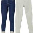 Yehopere Women's Winter Fleece Lined Jeans Slim Fit Warm Skinny High Waist Denim Jean (Blue) Size Small