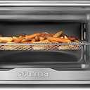 Gourmia Air Fryer Toaster Combo - 6-in-1 Multi-function Countertop Oven Adjustable Temperature & Timer, Fry Basket, Baking Pan, Oven Rack & Pullout Crumb Tray, Stainless Steel