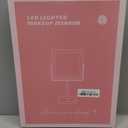 Ruacq Makeup Mirror with Lights, 4000mAh Rechargeable Magnifying Mirror with Light, 1X/10X, Height Adjustable Bathroom Vanity Mirror, 3 Colors, Adjustable Brightness (Brushed Nickel)