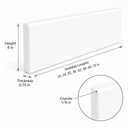COUKIU Bathroom Vanity Sink Backsplash/Sidesplash (White Engineered Marble, 4" x 30")