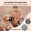 Mayerzon Dog Muzzle, Soft Mesh Muzzles for Small Medium Large Dogs Chihuahua Poodle Husky Labrador Retriever, Breathable Dog Mouth Guard for Biting Chewing Grooming, Allow Panting Drinking (S, Black)