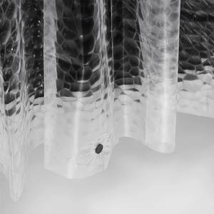 Ga-Geetopia Short Size - EVA Thin 3D Plastic Shower Curtain Liner Premium Light Weight 47" x 64" Clear Bathroom Shower Showroom Curtain Liner with Rustproof Metal Gromments and Weighted Magnet (47"W x 64"L (Pack of 1), Water Cube)