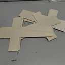Anglechic 12 Pcs Wooden Cross Craft 12 Inch Wood Crosses for Crafts Unfinished Wood Cutouts for DIY Arts Craft Project Easter Sunday School Church Home Decoration