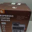 AMZCHEF Espresso Machine With Grinder, 190-201 Temp Control Coffee machine with 44 Grind Setting, Milk Frother, Touch Screen, Cold Brew, Sliver