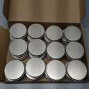 2 oz / 60ml Screw Top Aluminum Tin Jar with Screw Lid and Blank Labels - Pack of 23 (Champagne)